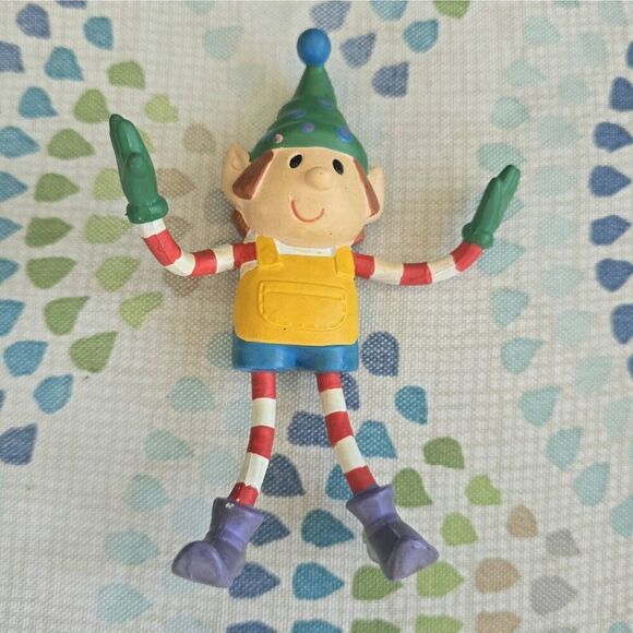 Vintage Bendies Holiday Christmas Elf Bendy Twist N Turn Posable Figure Toy - Picture 1 of 4